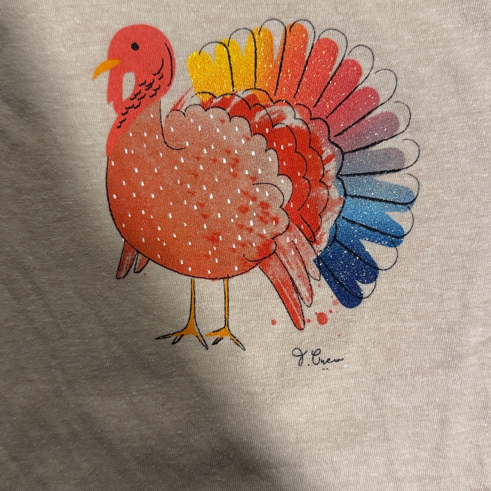 Crewcuts Cream Tee with Turkey Graphic - Picture 3 of 4